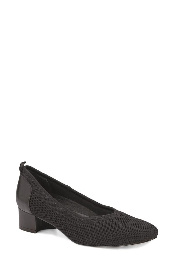 ロスハンマーソン レディース シューズ ヒール Ros Hommerson Hester Pump Blacknit Black Leather ブラック