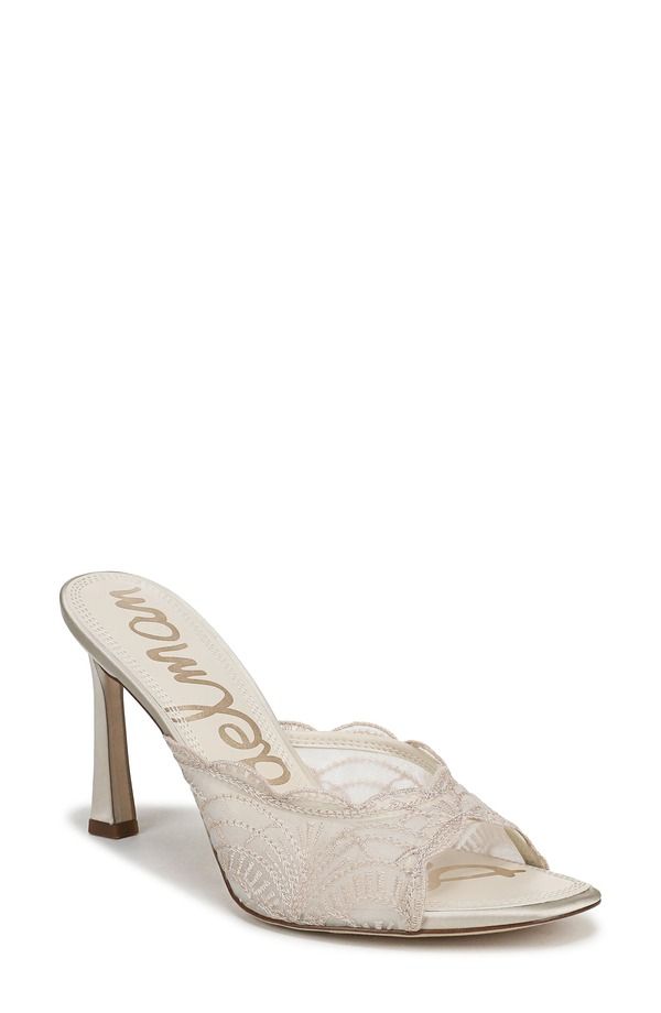 サムエデルマン レディース シューズ パンプス サンダル メッシュ Sam Edelman Iva Mesh Sandal Modern Ivory アイボリー
