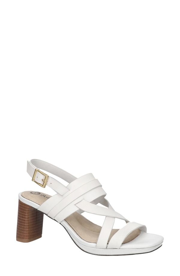 ベラヴィータ レディース シューズ ヒール サンダル Bella Vita Desoto Slingback Sandal White Leather ホワイト