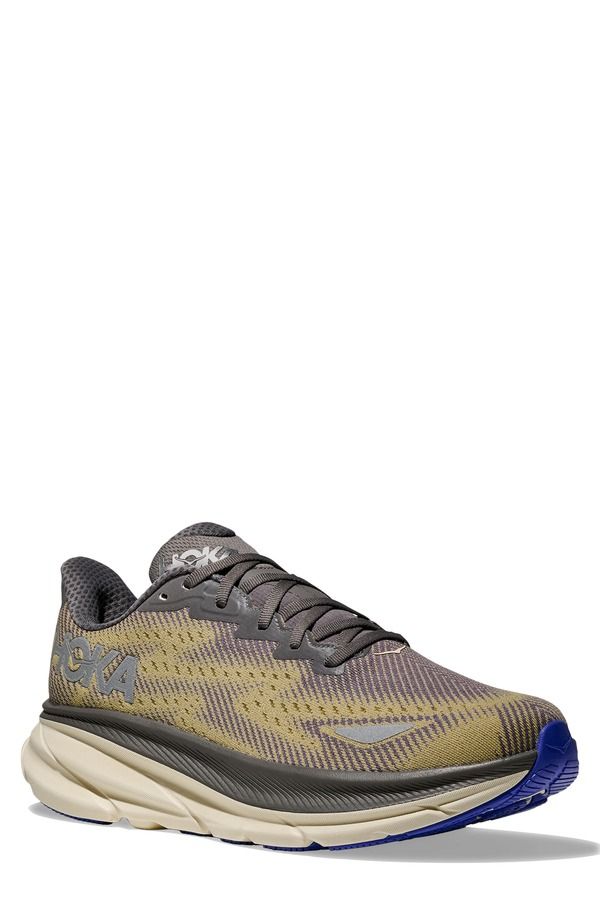 ホカオネオネ メンズ シューズ スニーカー HOKA Clifton 9 GoreTex Waterproof Running Shoe Gravel Eggshell