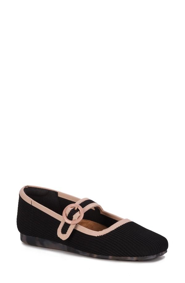 ロスハンマーソン レディース シューズ パンプス Ros Hommersonaomi Mary Jane Flat Black Taupe Knit ブラック