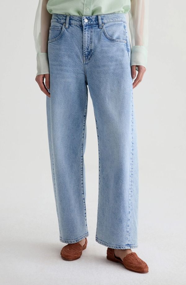 エージー レディース ボトムス デニムパンツ ハイウエスト アンクル ジーンズ AG Hattie High Waist Ankle Barreleg Jeans Gold Country ゴールド