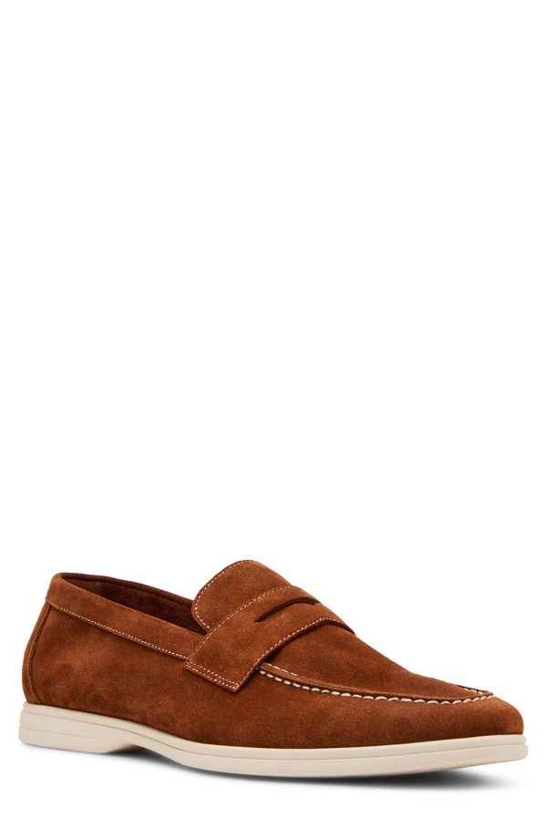 スティーブ マデン メンズ シューズ スリッポン・ローファー Steve Madden Laguna Penny Loafer Cognac Suede
