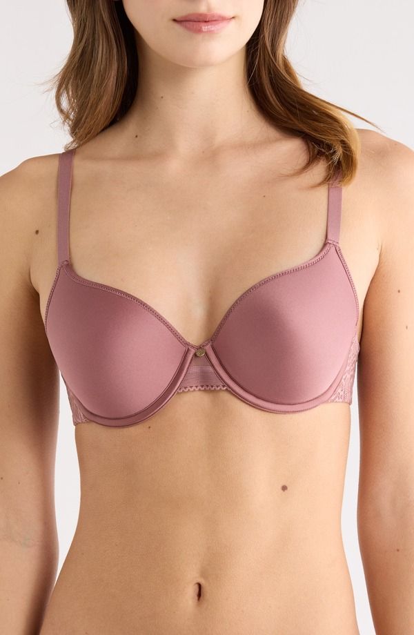 シャンテル レディース トップス Tシャツ Chantelle Lingerie C Jolie Comfort Convertible TShirt Bra Rose De Bois