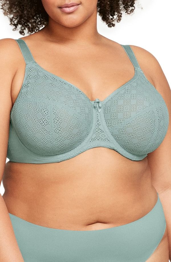 グラマライズ レディース アンダーウェア ブラジャー レース Glamorise Full Figure Lace Underwire Bra Jade