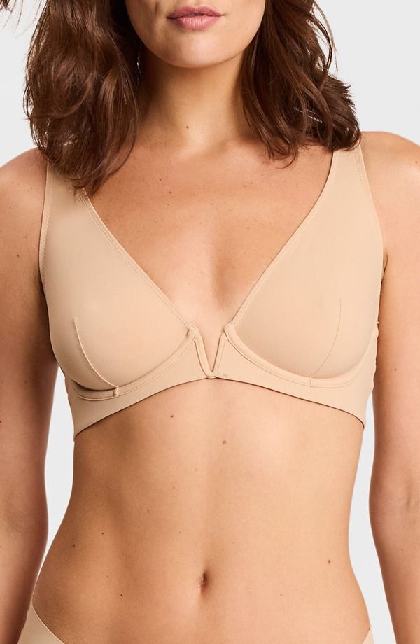 コマンドー レディース アンダーウェア ブラジャー Commando Classic Plunge Underwire Bra Beige ベージュ