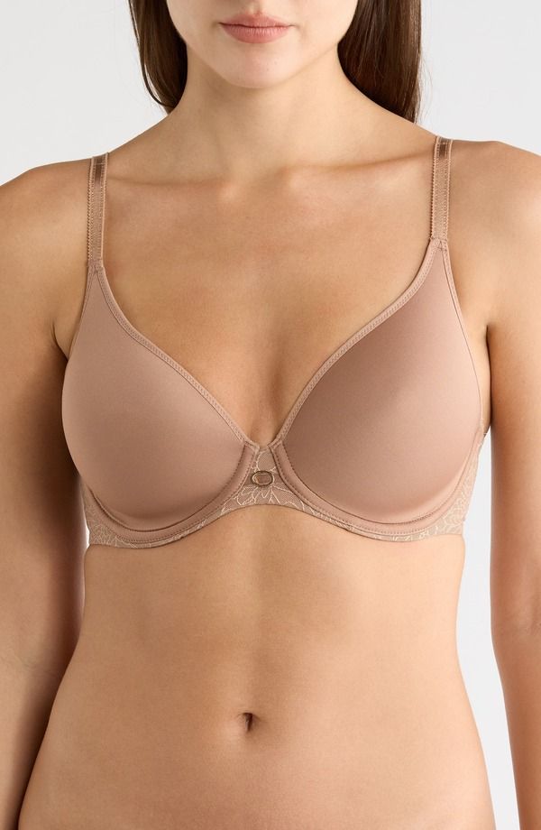 シャンテル レディース アンダーウェア ブラジャー Chantelle Lingerie Belle Underwire Sexy Solution Plunge Bra Coffee Latte コーヒー