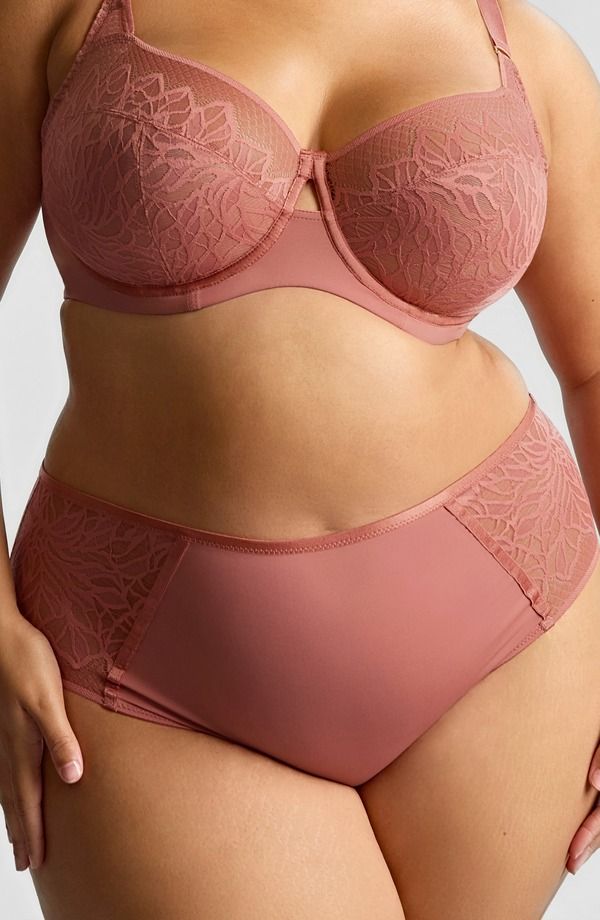 パナシェ レディース アンダーウェア ブラジャー レース Panache Sophia Underwire Full Coverage Stretch Lace Bra Sienna Rose