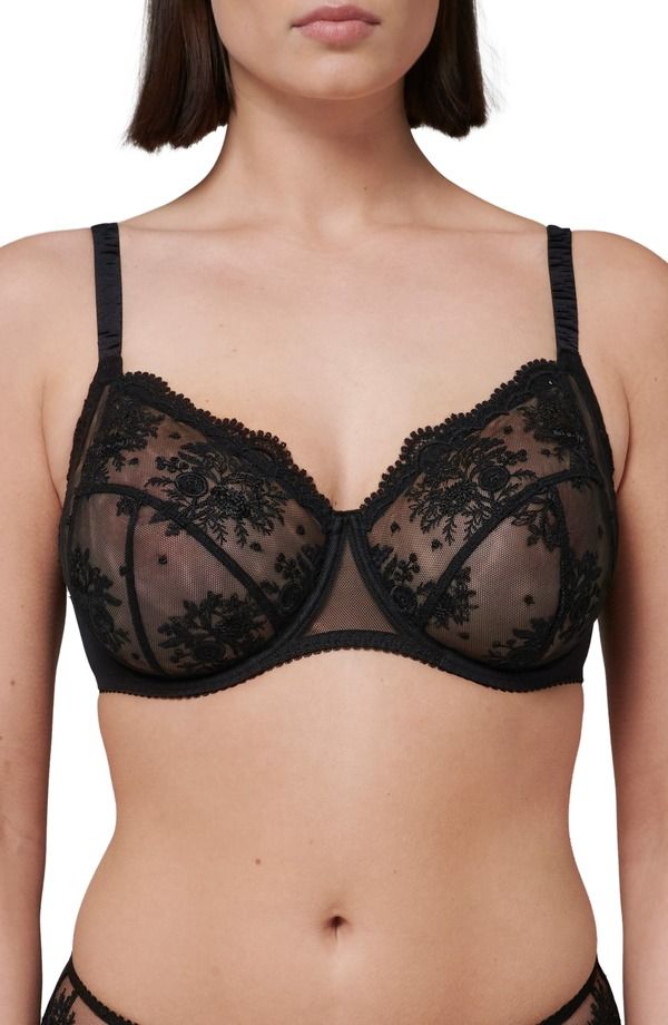 シモーヌペレール レディース アンダーウェア ブラジャー Simone Perele Intrigue Full Cup Underwire Bra Black ブラック
