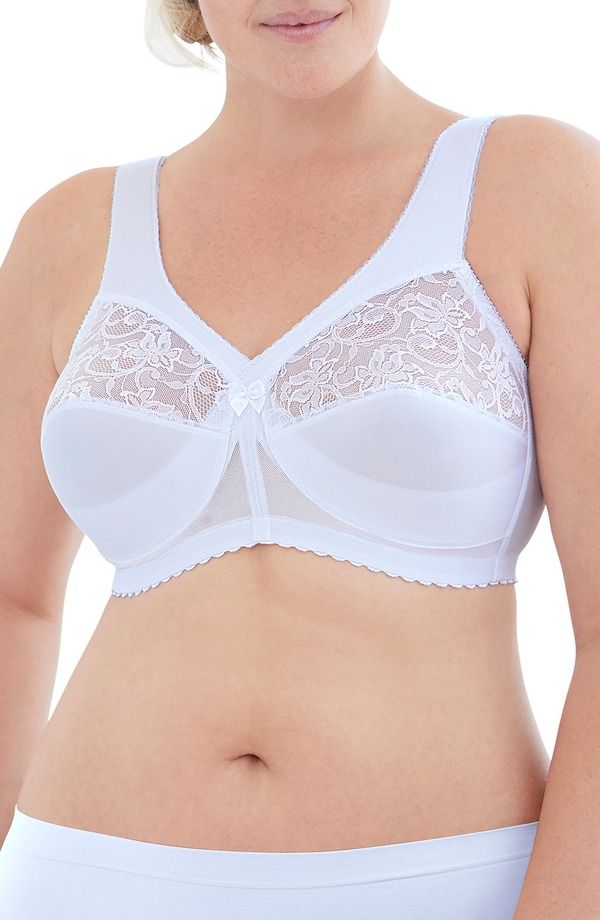 グラマライズ レディース アンダーウェア ブラジャー Glamorise MagicLift Original Support Bra White ホワイト