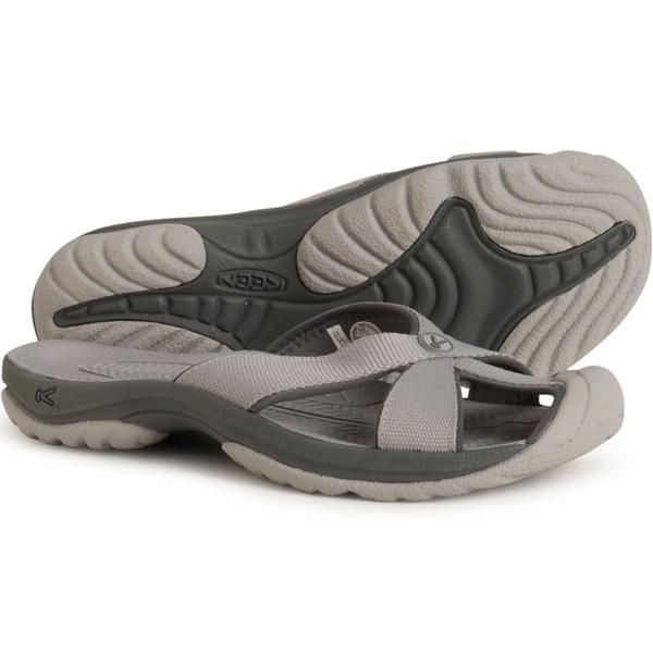キーン レディース シューズ サンダル Keen Bali TG Slide Sandals For Women AlloySteel Grey グレー