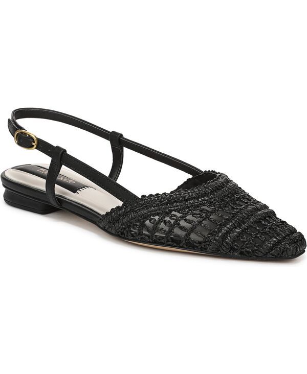 フランコサルト レディース シューズ パンプス Franco Sarto Womens Riona Slingback Flats Black Faux Raffia ブラック