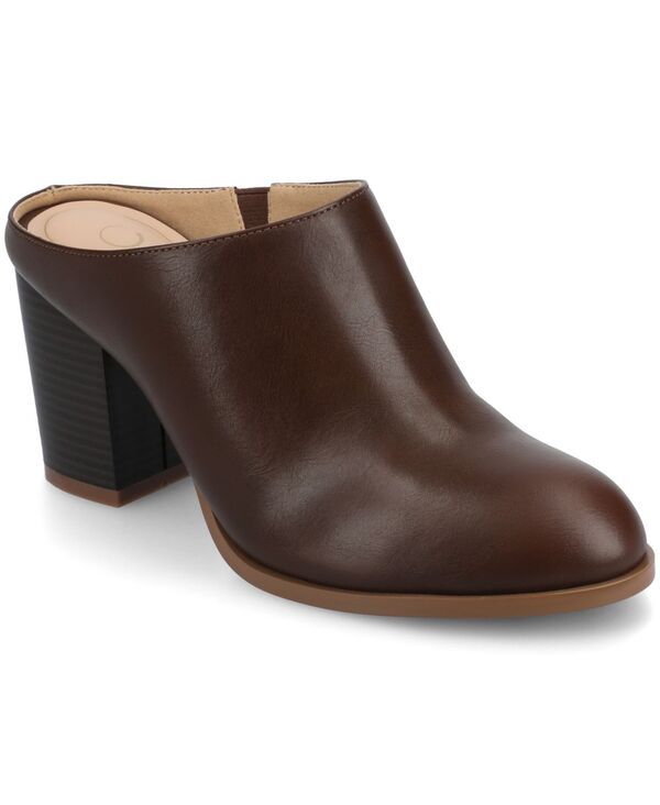 ジュルネ コレクション レディース シューズ パンプス ヒール Journee Collection Womens Kendra Block Heel Mules Chocolate チョコレート