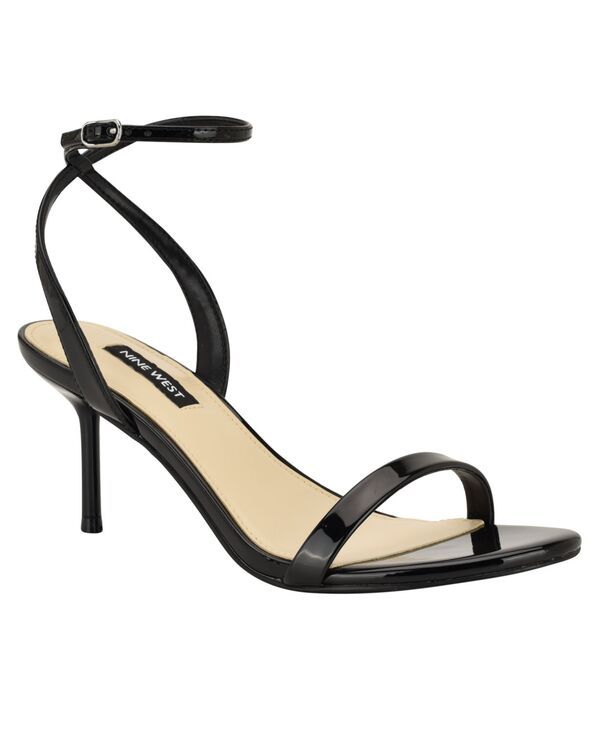 ナインウェスト レディース シューズ サンダル Nine West Womens Waltz Strappy Stiletto Dressandals Black Patent ブラック