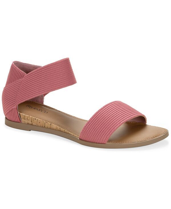 スタイルアンドコー レディース シューズ サンダル Style Co Womens Eileen Elasticized Round Toe Flat Sandals Dusty Rose