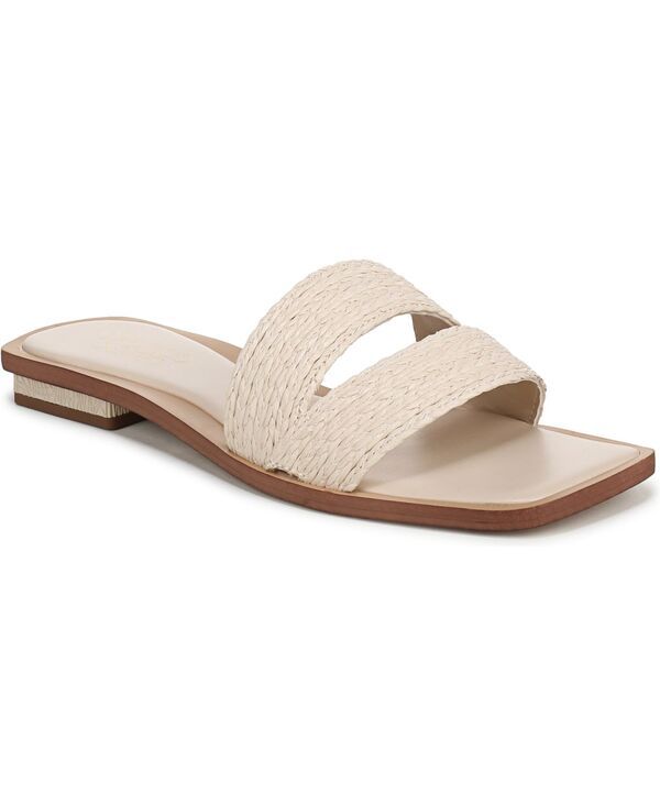 フランコサルト レディース シューズ サンダル Franco Sarto Womens Emilana Open Toe Slide Sandals Linen White Faux Raffia ホワイト