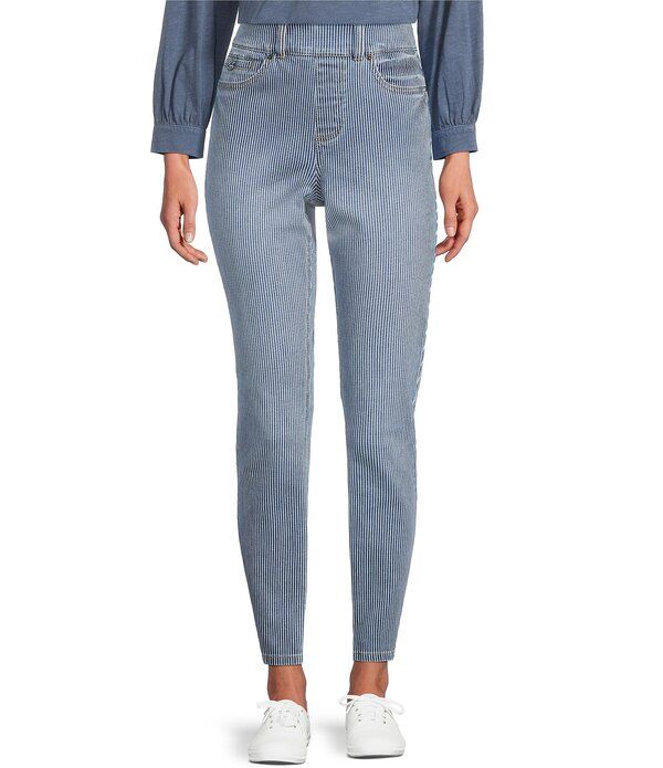 ウエストバウンド レディース ボトムス カジュアルパンツ Westbound High Rise PullOn Skinny Pants Bleach Stripe ストライプ