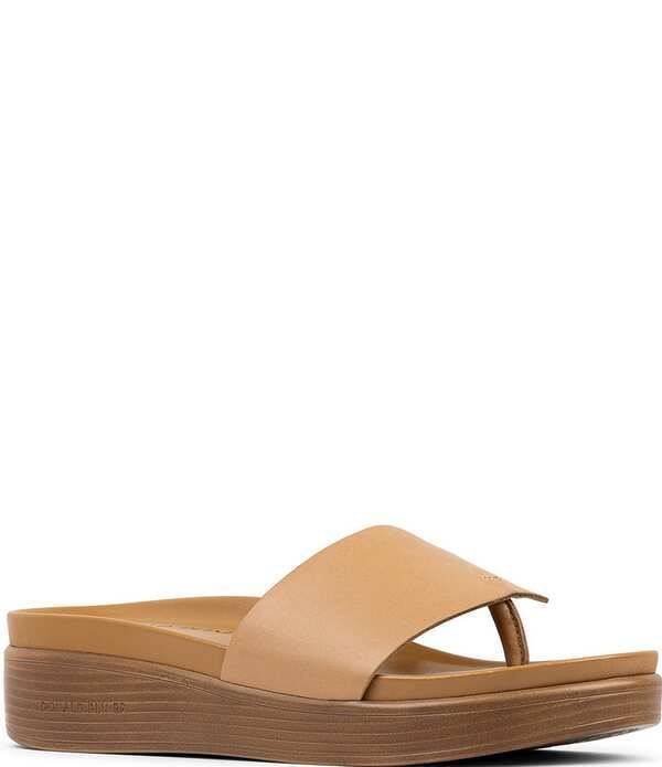 ドナルドプリネール レディース シューズ サンダル プラットフォーム レザー Donald Pliner Fifi Leather Platform Wedge Thong Sandals Camel キャメル