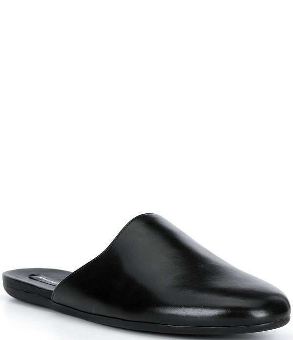 アントニオ メラーニ レディース シューズ パンプス レザー Antonio Melani Selina Leather Slip On Flat Mules Black ブラック