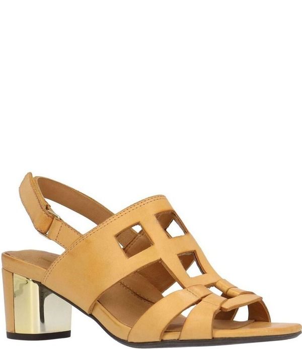 ラモールドピード レディース シューズ ヒール サンダル レザー LAmour Des Pieds Marise Leather Slingback Block Heel Sandals Tan タン