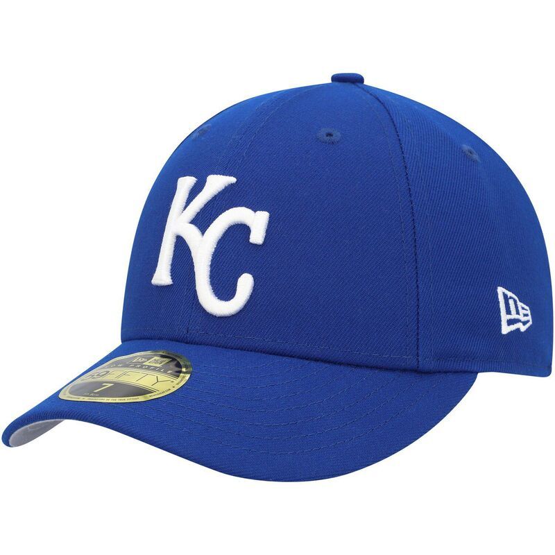 ニューエラ レディース アクセサリー 帽子 ロゴ Mens New Era Royal Kansas City Royals White LogoLow Profile 59FIFTY Fitted Hat Ryl Blue ブルー