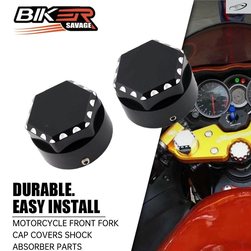 オートバイ用フロントフォークキャップカバー GSX 1300 R ハヤブサ 2008-2020 ショックアブソーバーパーツ AMORTECEDOR