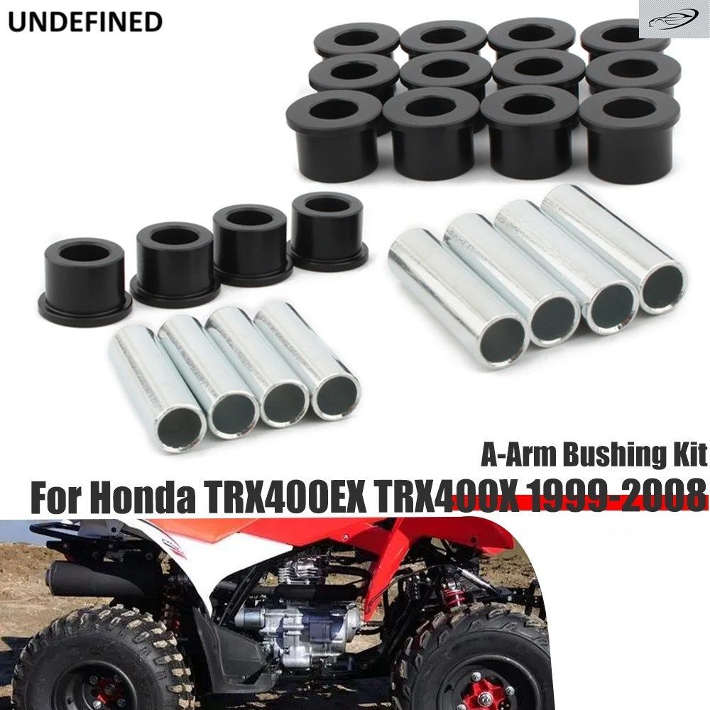 ホンダ TRX400EX TRX450R TRX 400EX 1999-2002 - 08 Aアームブッシングキット フロント 上部 下部 プラスチック