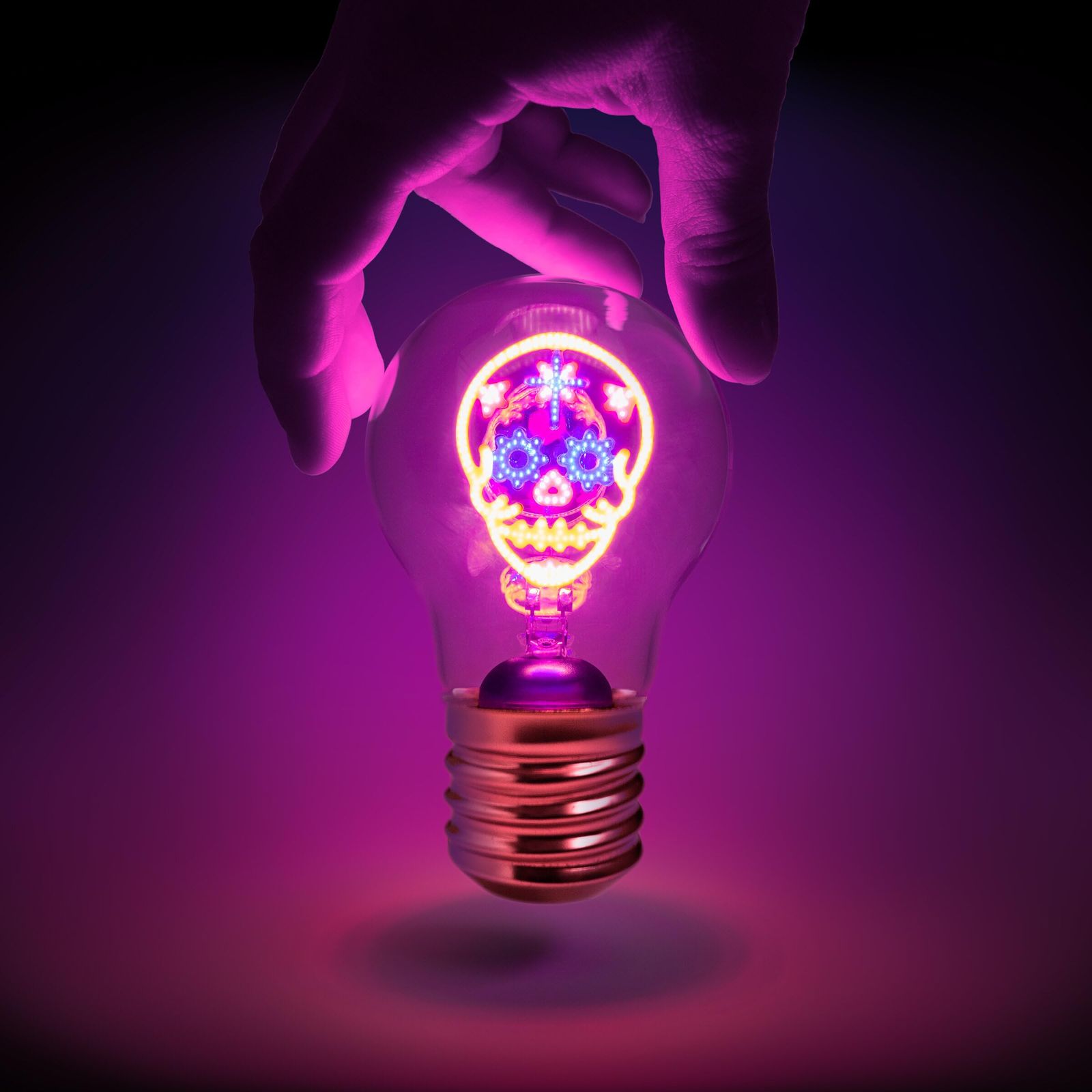 SUCK UK LED テーブルランプ スカル コードレス W7.2×H7.2×D12cm USB充電式 卓上 メキシカン 国内発送 2e4fb701