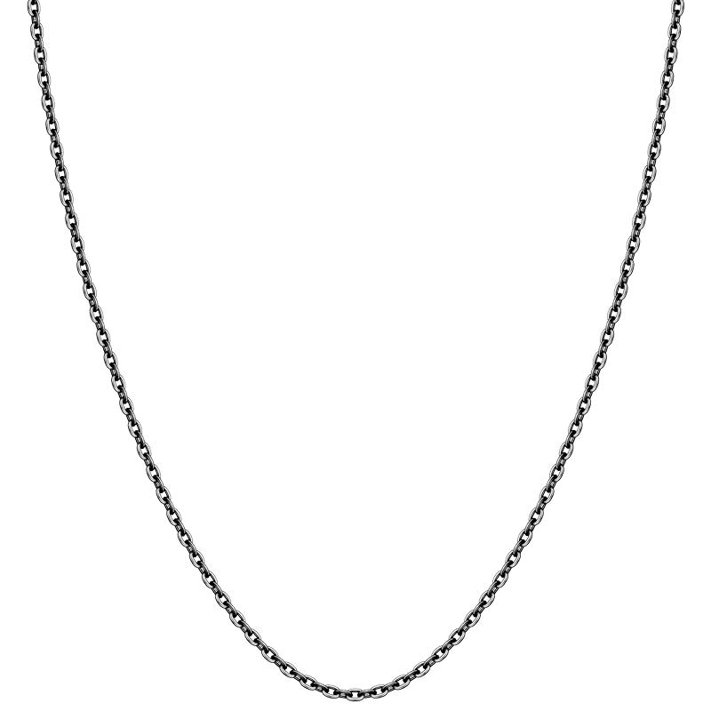 [新宿銀の蔵] いぶし あずきチェーン 長さ38～60cm (45cm) 幅約1.8mm 薄め 引き輪金具 シルバー925 ネックレス チェーン sv925