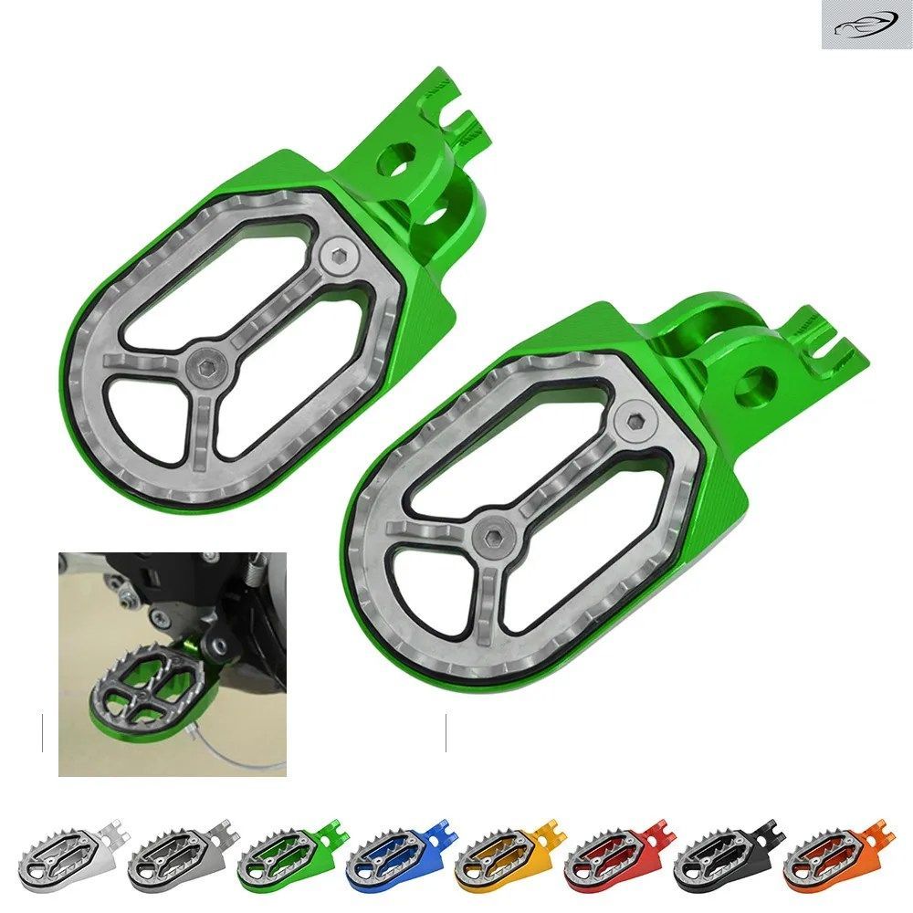 ダートバイク用フットペグ フットレスト ペダル フットペグ カワサキ KX250 KX250F KX450F KLX450R KLX 450R KX KXF 250 450 250F 450F