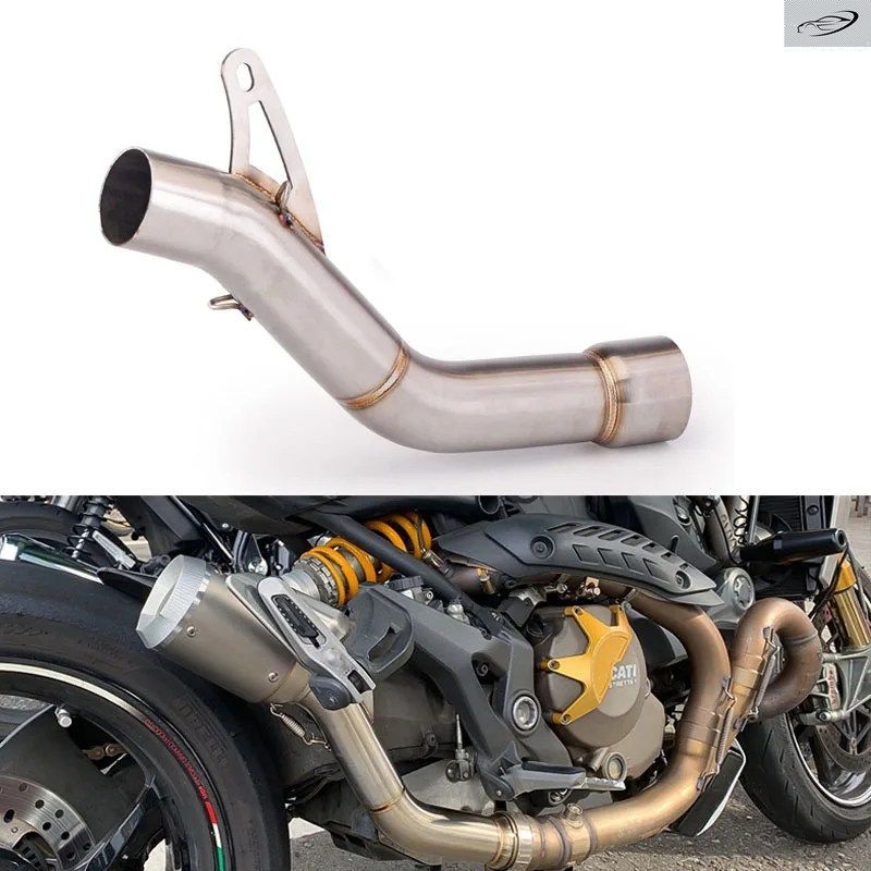オートバイ排気口改造ミドルリンクパイプ 51mmマフラー DUCATI MONSTER 821 MONSTER 1200 1200S 2014-2016
