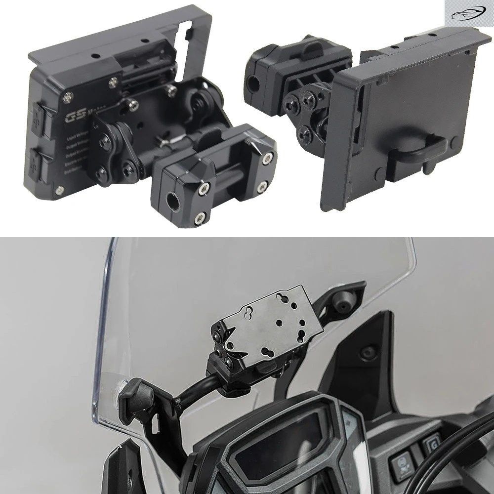ホンダ CRF 1000L アフリカツイン CRF 1000L 2018+ 用フロントフォンスタンドホルダー スマートフォン GPSナビゲーションプレートブラケッ