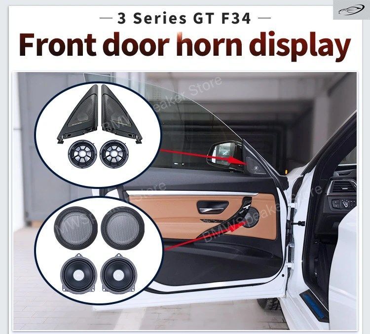 BMW F34 3GT 3シリーズ スピーカー オーディオ トランペットヘッド トレブルスピーカー ABS素材 モデル ツイーターカバー