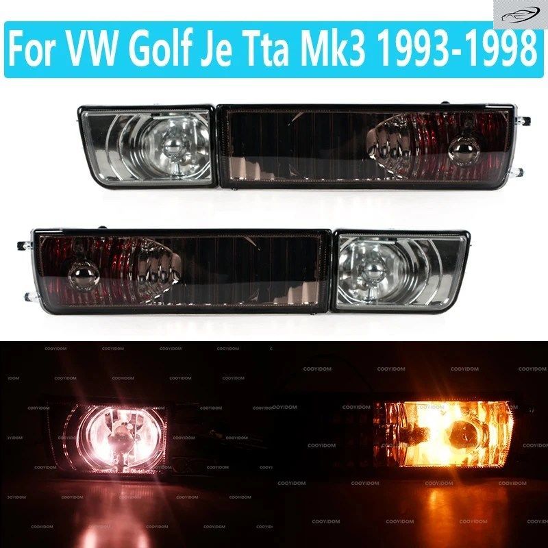 フロントバンパーフォグランプターンシグナルライトランプVWゴルフJE TTA MK3 1993-1998フォグランプアセンブリカー