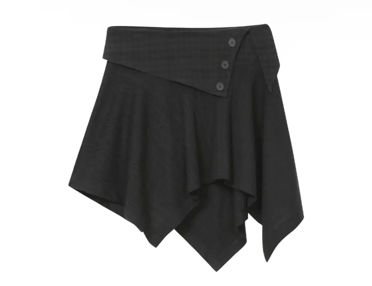ミセキ ソウル unbalanced flow skirt black
