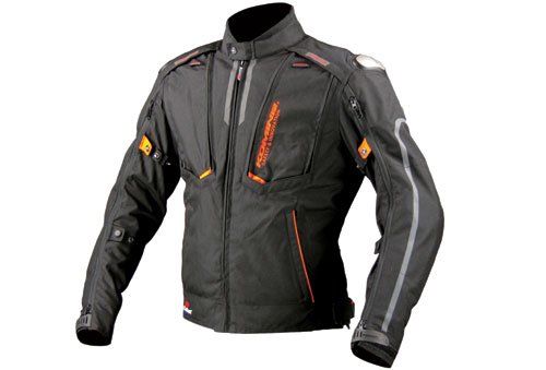 新品 コミネ KOMINE JK-016 フルイヤージャケット チタニウム ブラック/オレンジ XL 07-016