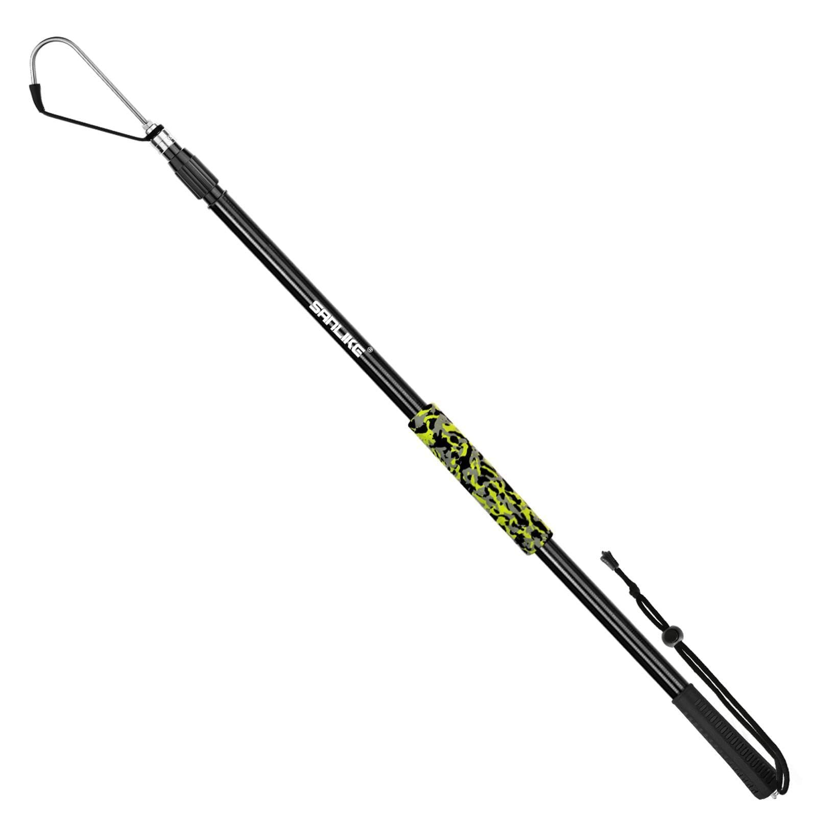 新品 SANLIKE 釣り用ギャフ ギャフ 青物 Floating Gaff ガラス繊維 落下防止紐付き ブラック XS/S/M (M-カモフラージュ)