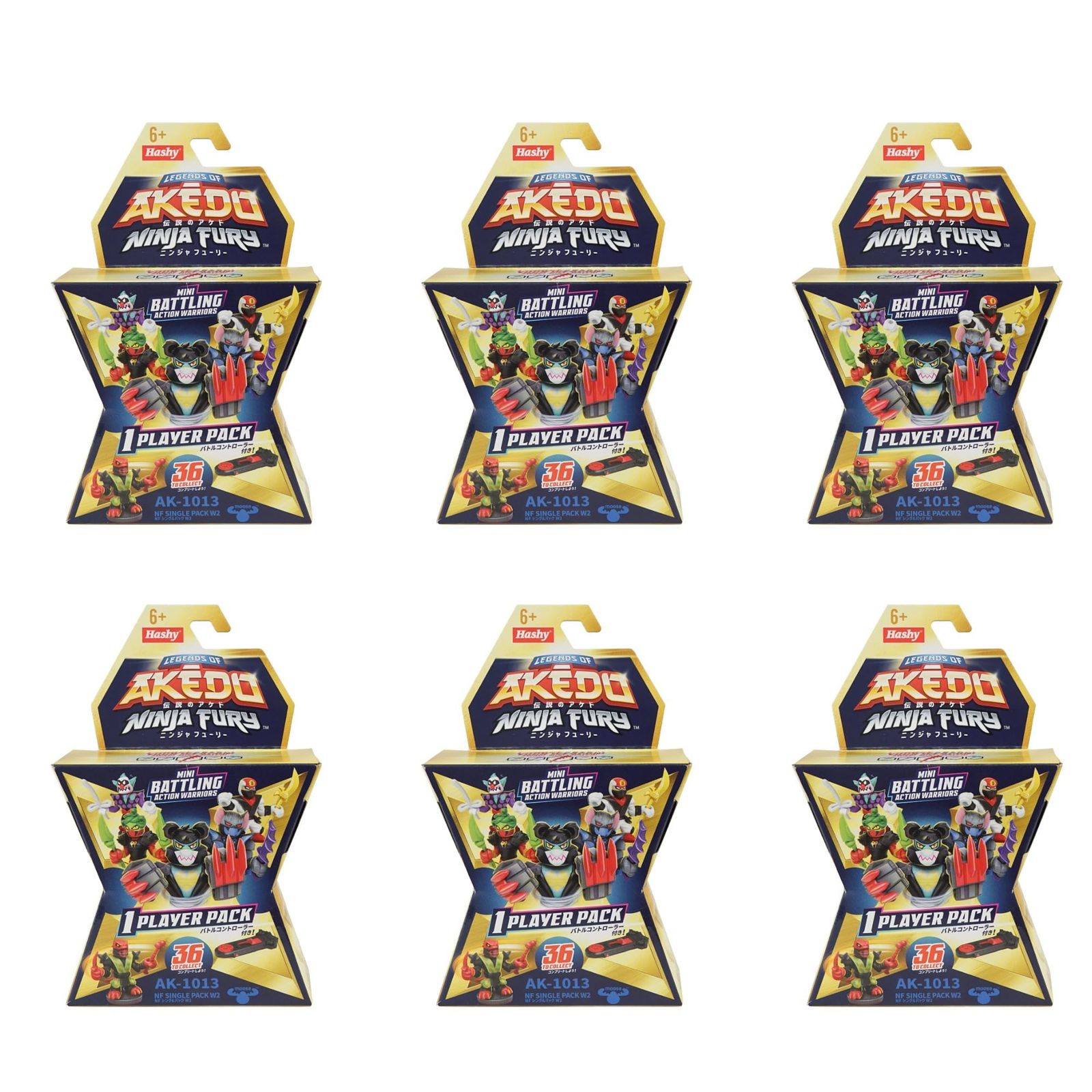 新品 AKEDO S7 S8 NINJA FURY ニンジャフューリー バトルフィギュア 対戦おもちゃ (6個セット)