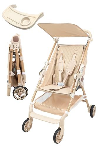 [MRG] ベビーカー 軽量 コンパクト 折りたたみ 収納付き リクライニング 耐荷重50kg セカンドベビーカー バギー 持ち運びやすい 旅行用 ベビー 赤ちゃん 子ども用 (ベージュ)mt