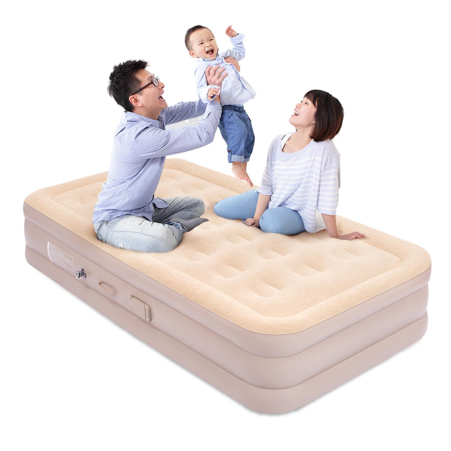 エアーベッド 電動 エアーマット 厚手 約40cm アウトドア キャンプ 耐荷重450kg 自動膨張 電動ポンプ内蔵 エアーマットレス 防災 車中泊 家庭用 来客用 枕付き 折りたたみ式 収納袋付き 防水 軽量 コンパクト★m 7ca6a8d8