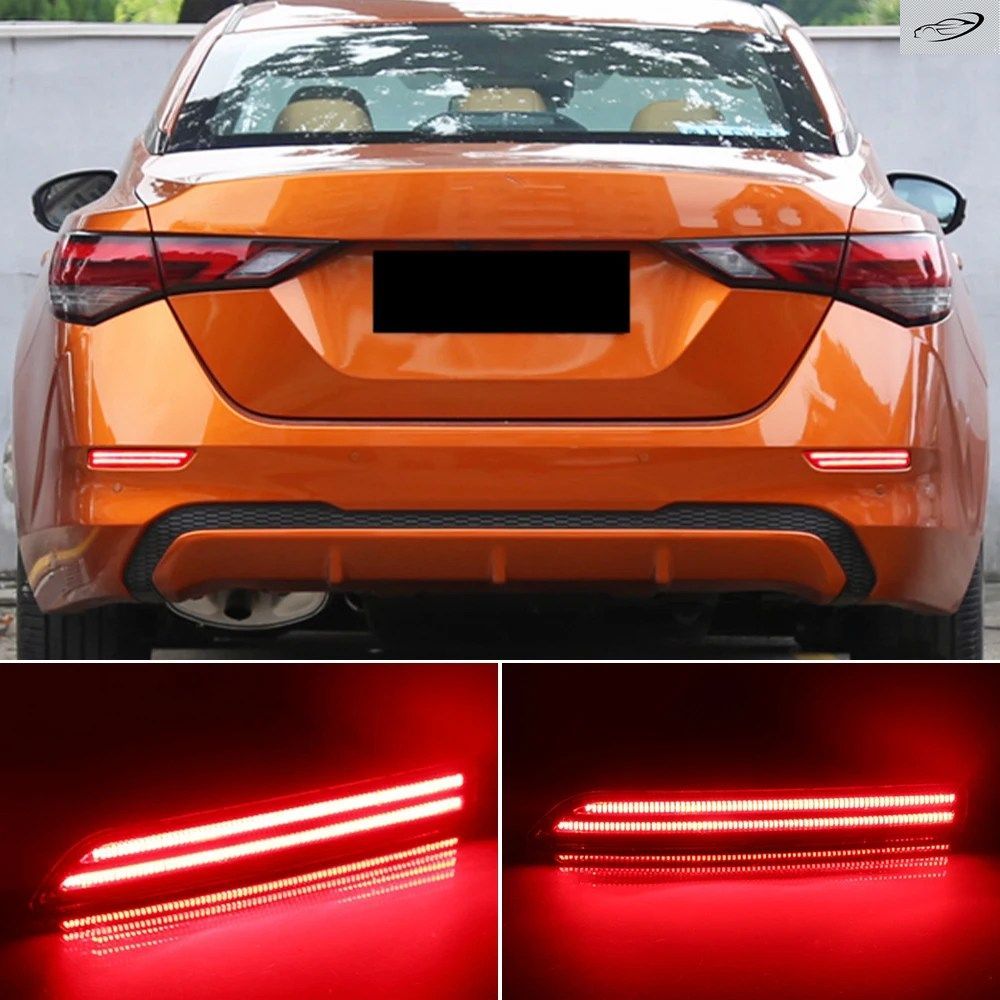 LEDリアバンパーリフレクターライト 日産セントラ シルフィ 20-25 ティアナ 22-24 パトロール 19-23 ムラーノ 15-19 ターンシグナルブレー