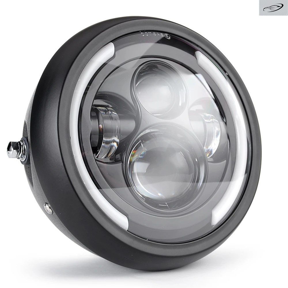 7.5インチ カフェレーサー ラウンド オートバイ LED ヘッドランプ ヘッドランプ ディスタンスライト RE 7.5インチ オートバイ ヘッドライト