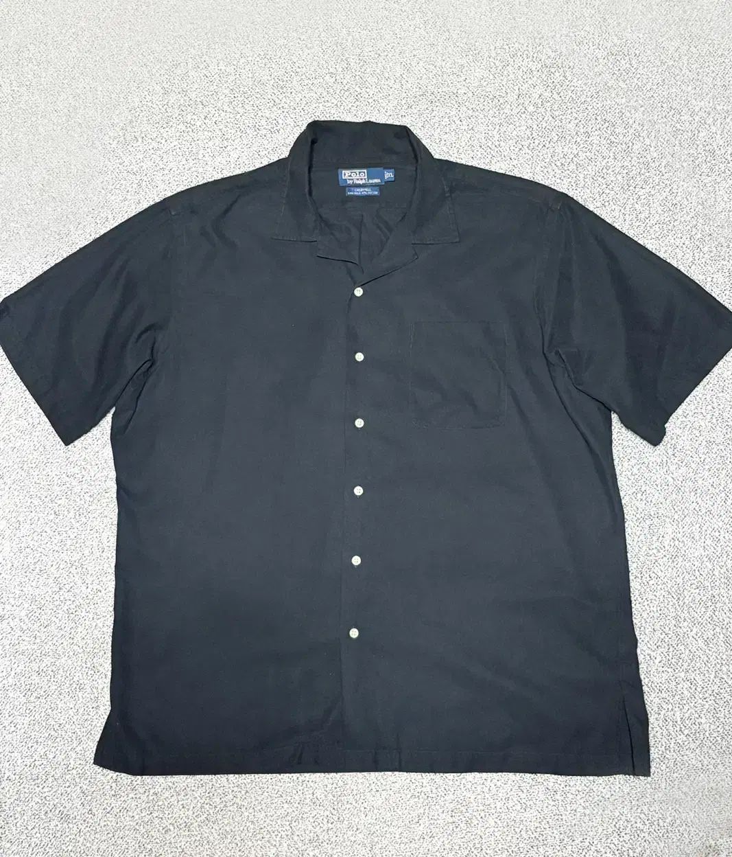 XL) ポロ ラルフローレン ヴィンテージ CALDWELL シルクコットン オープンカラー シャツ