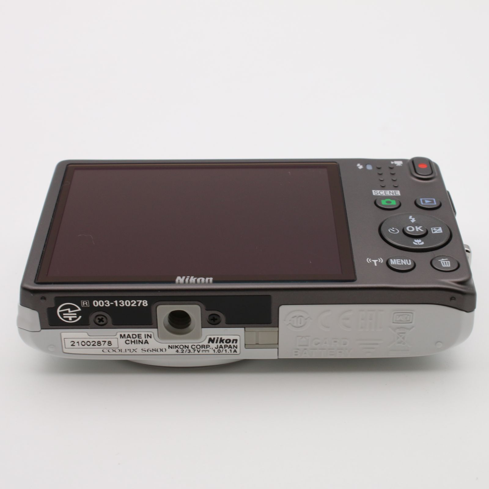 極上品】 Nikon COOLPIX S6800 ホワイト 12倍ズーム 1602万画素