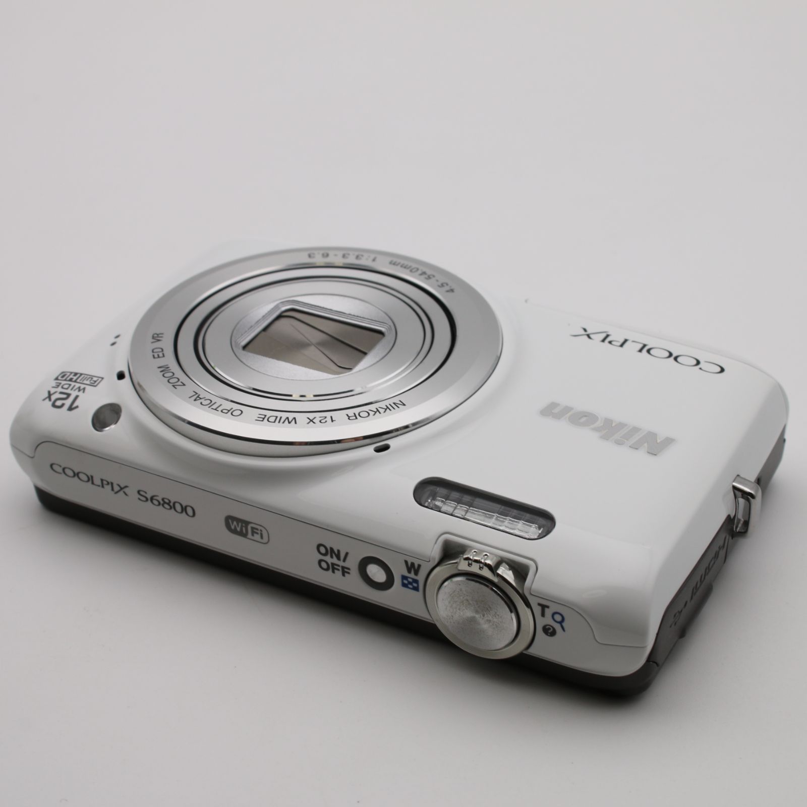 極上品】 Nikon COOLPIX S6800 ホワイト 12倍ズーム 1602万画素