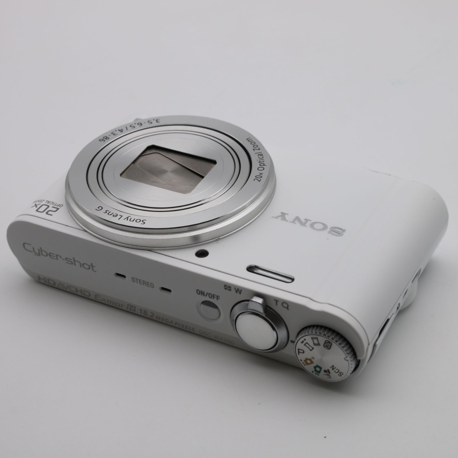 ほぼ新品】 SONY Cyber-shot DSC-WX300 ホワイト 2110万画素 光学20倍