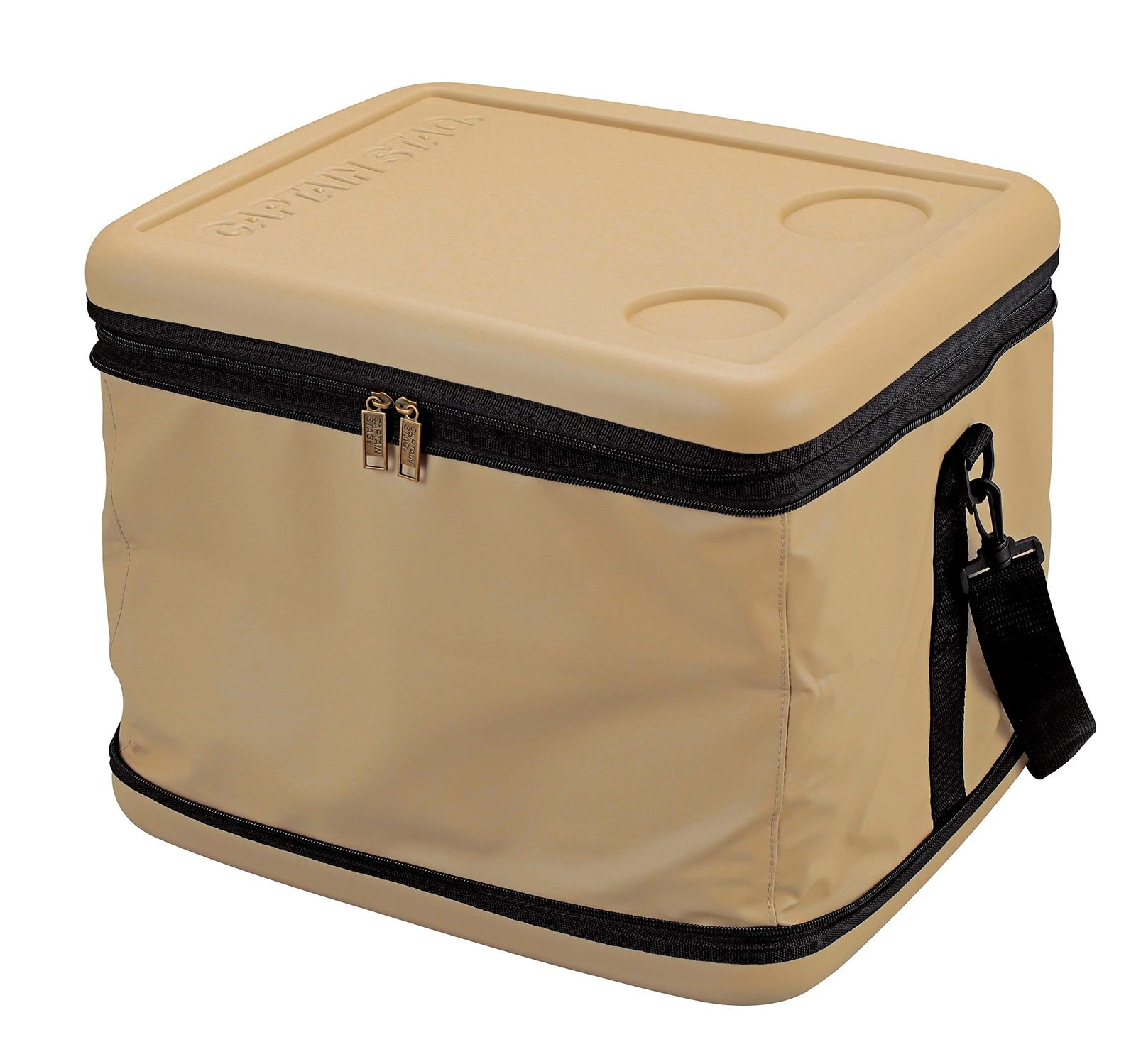 新品 キャプテンスタッグ(CAPTAIN STAG) 保冷バッグ クーラーバッグ 【容量43L/折り畳み収納可】 スーパーコールドクーラーバッグ ベージュ UE-618 製品サイズ:(約)幅425×奥行345×高さ345mm