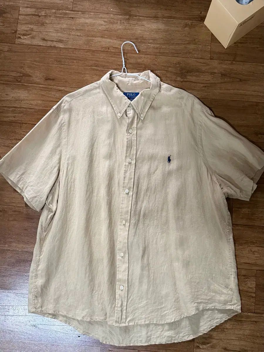 ポロラルフローレン 半袖シャツ ベージュシャツ クラシックフィット リネンシャツ POLO