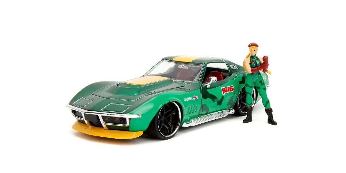 新品 京商 (Kyosho) JADA TOYS 1/24 1969 コルベット ストリートファイター/キャミィ フィギュア付 完成品 JADA30837