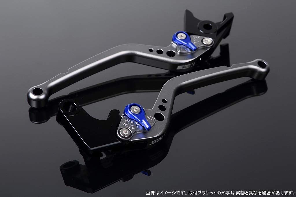 新品 SSK スピードラ アジャストレバー スタンダードロング レバー本体カラー:マットチタン アジャスターカラー:マットブルー SUZUKI GSX-S125/GSX-R125 2017-2019